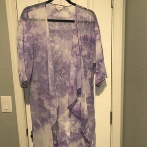 LuLaRoe Purple tie dye Shirley